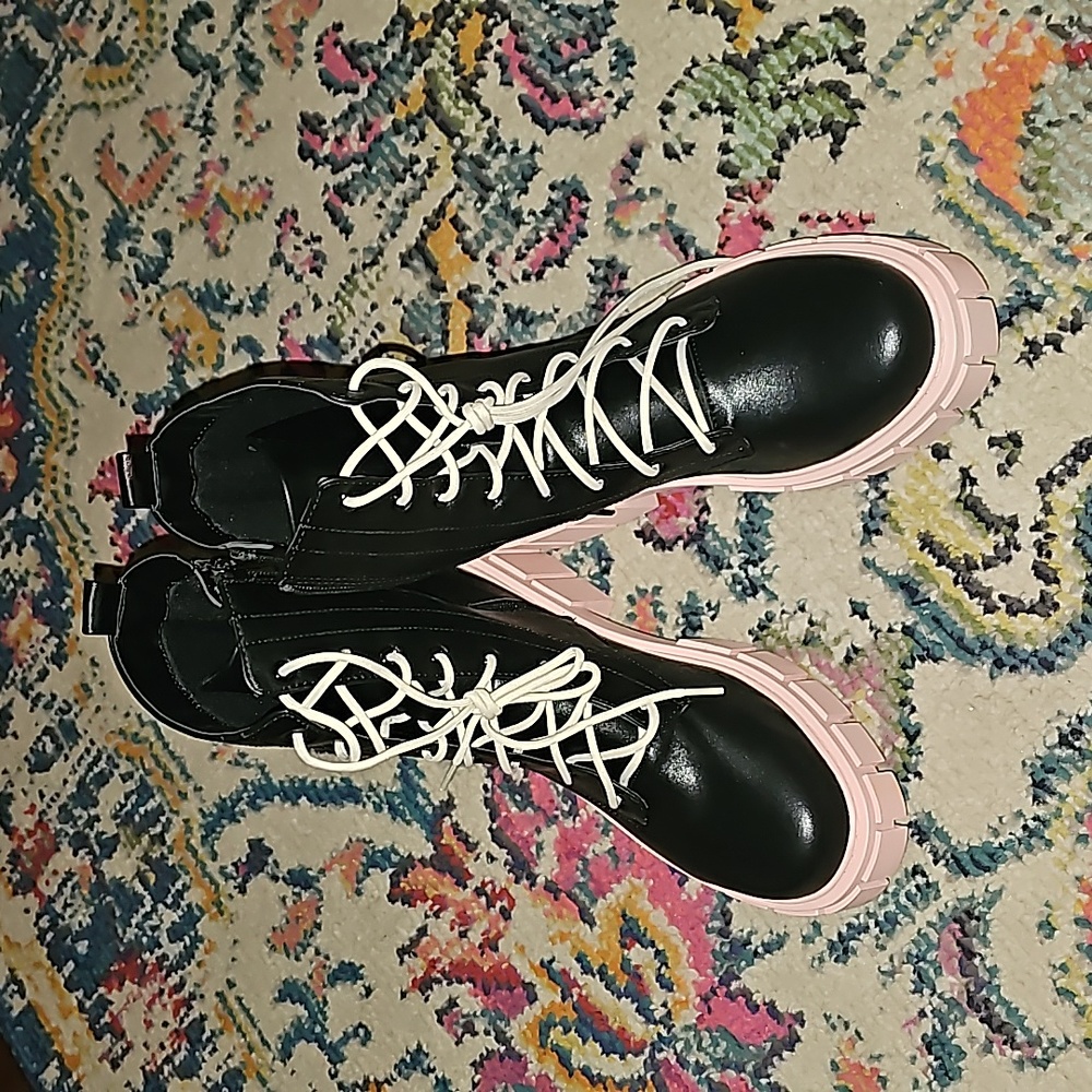 Pink Soled Combat Boots!